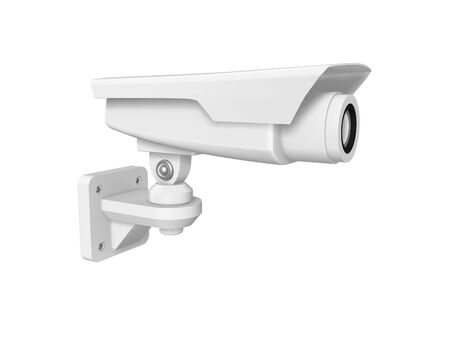 Closed Circuit Television camera isolated on white background