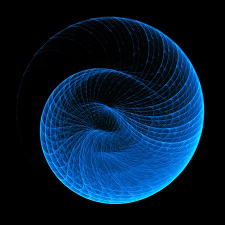 chaos blue spiral rays on dark background