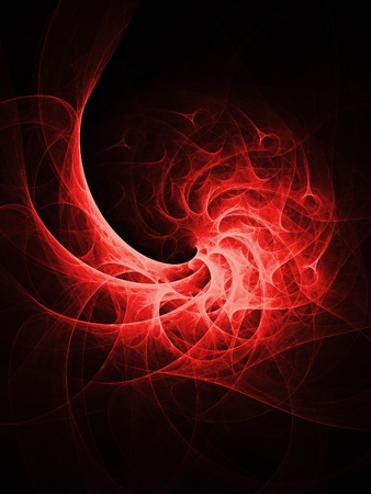 chaos red tail rays on dark backgroundの写真素材