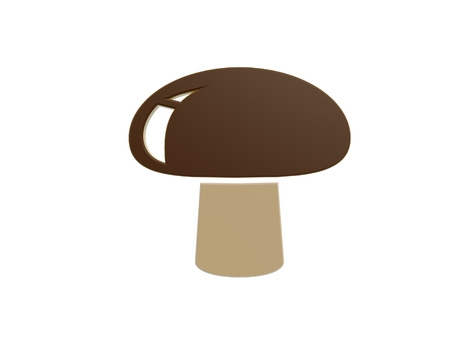 tasty mushroom symbol isolated on white backgroundの写真素材