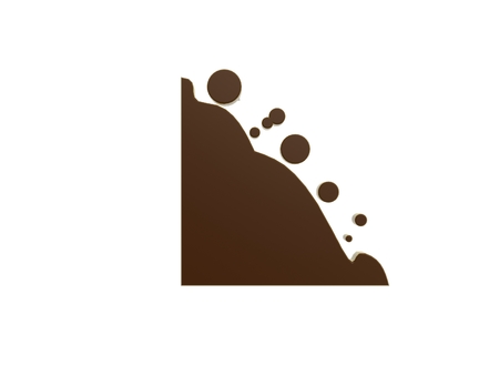 rock drop symbol isolated on white backgroundの写真素材