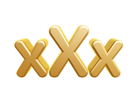 Adult content forbidden symbol isolated on white backgroundの写真素材