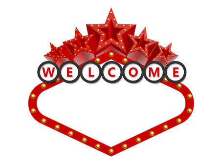 casino super stars white board isolated on white backgroundの写真素材