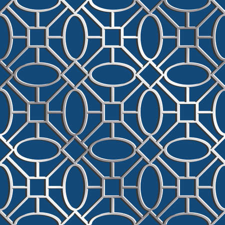 Background pattern Art Deco Inspired Classic Blue and Silverのイラスト素材