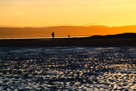 The beach in west kirbyの写真素材