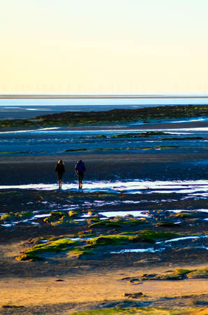 The beach in west kirbyの写真素材
