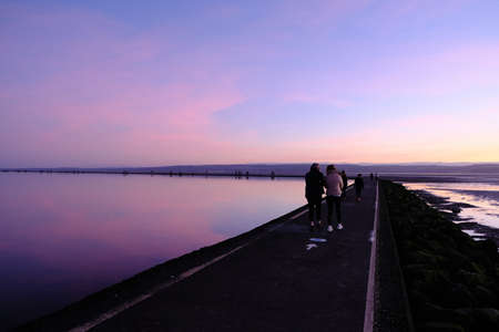 The beach in west kirbyの写真素材