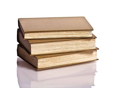 three books hardcover reflectionの写真素材