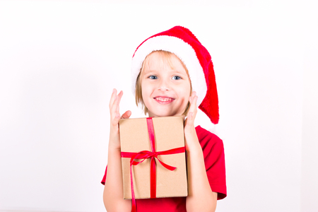 Christmas gift in hand. Christmas concept.の写真素材