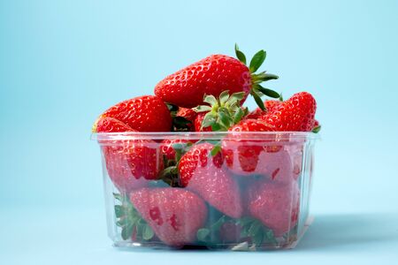 Strawberry. Fresh harvest of organic berries. Close up.の写真素材