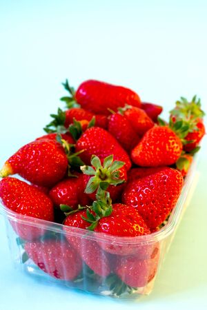 Strawberry. Fresh harvest of organic berries. Close up.の写真素材
