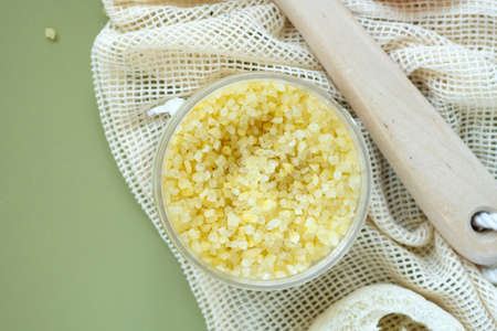 Zero waste, natural organic bathroom tools. No Plastic free life. Ecological skin care, body...