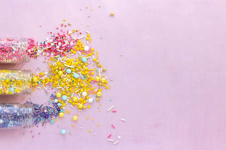Sugar sprinkles, decoration for cake and ice-cream and cookies.の写真素材