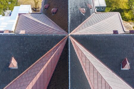 Roof top view geometric linesの写真素材