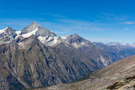 Majestic beautiful mountains view on Swiss Alps, beauty of fresh green nature, Switzerlandの写真素材