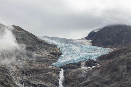 Melting glaciers in the swiss alpsの写真素材