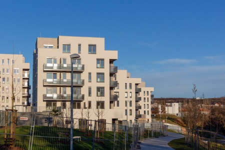 modern architecture residential building condominium appartments developmentの写真素材