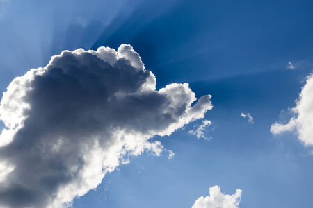 Great cloud in blue summer sky