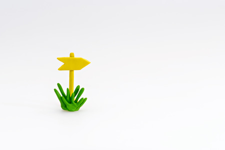 Yellow signpost horizontal