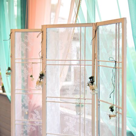 Nice white bridal screenの写真素材