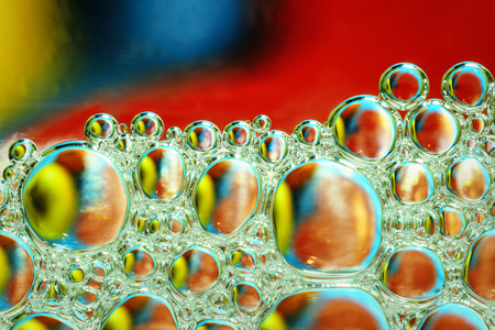 Colorful abstract liquid bubbles backgroundの写真素材