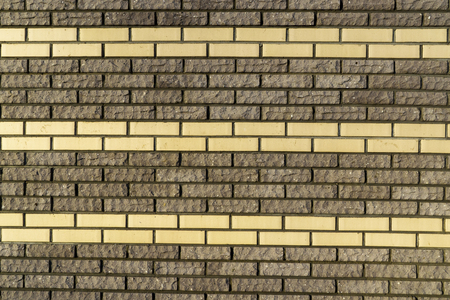Wall of decorative brick falsework