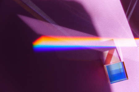 Color spectrum in abstraction from refraction of light beam through a prism