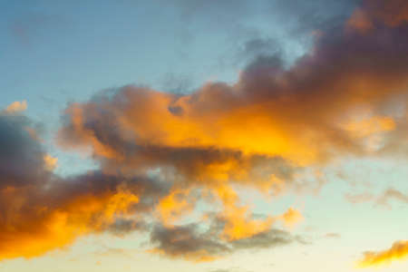 Colorful clouds in the sky at sunset timeの写真素材