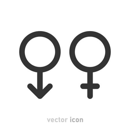 Gender icons. Man and Woman user. Gentleman and lady toilet sign. Vector illustration.のイラスト素材