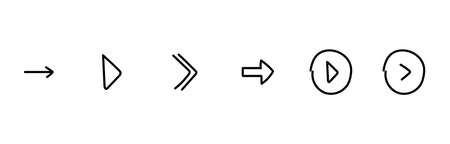 Arrows vector collection with hand style and black color on white background. Vector illustration.のイラスト素材