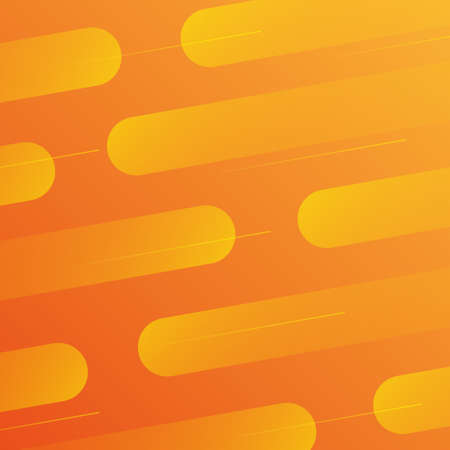 Minimal orange geometric background. Dynamic shapes composition. Abstract. Vector