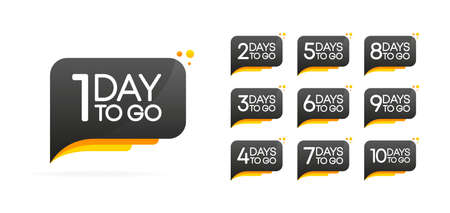 Collection banner with days left. Speech bubble. Banner for business, marketing and advertising. Vector illustration.のイラスト素材