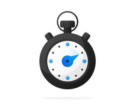 Timer, Clock and Stopwatch. Countdown timer symbol icon. Label cooking symbols. Fast time logo, stop watch speed concept, deadlines and delay. Vector illustration.のイラスト素材