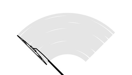 Wipers are clearing the windshield. Wiping for the windshield of a car. Clean window, wiper blades. Vector illustration.のイラスト素材