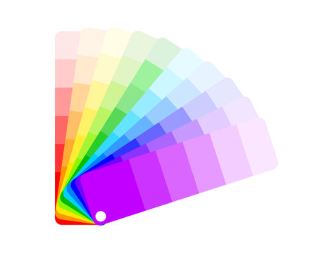 Abstract color palette. RGB concept. Color palette, warm and cool colors, spectrum. Flat design. Vector illustration.のイラスト素材