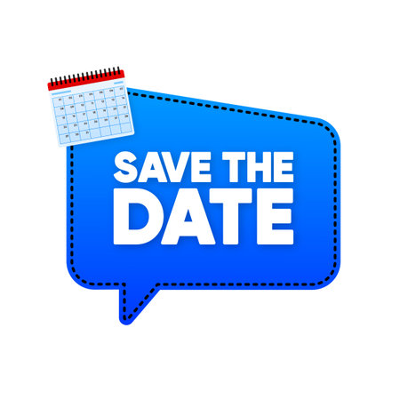 Save the date. Dont miss the event. Calendar banner. Reminder concept. Vector illustration.のイラスト素材