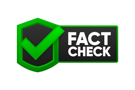 Fact Check. Concept of thorough fact-checking or compare evidence. The study of different facts or myths. Vector illustration.のイラスト素材