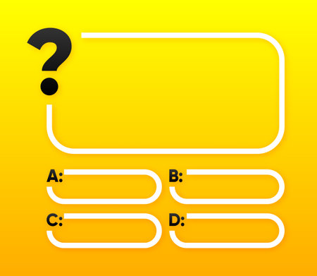 Quiz game or intellectual challenge contest template. Quiz template. TV show or trivia game. Vector illustration.のイラスト素材