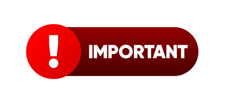 Important Label. Important attention notice banner. Attention please. Vector illustration.のイラスト素材