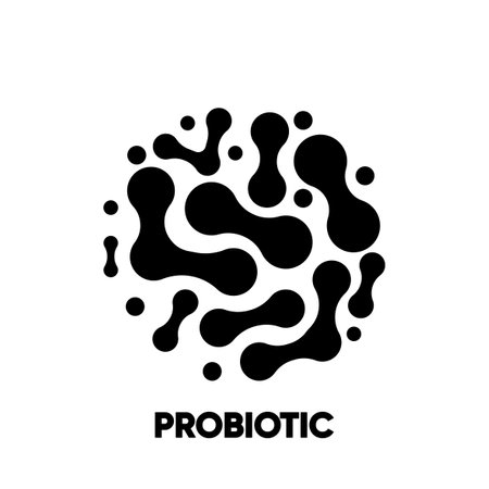Probiotic Bacteria logo design. Vector illustration.のイラスト素材