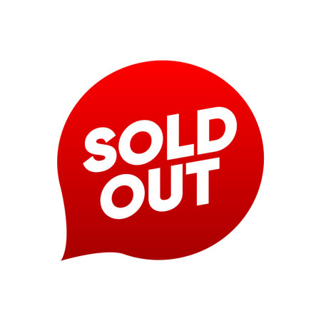 Sold Out and price tag, label. Sold out tag label design on white background. Vector illustration.のイラスト素材