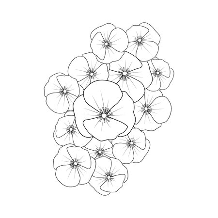 Flower design over white background, vector illustration. Vector illustration.のイラスト素材