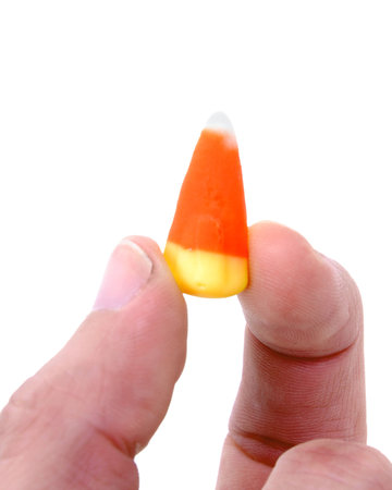 candy corn, fingerの写真素材