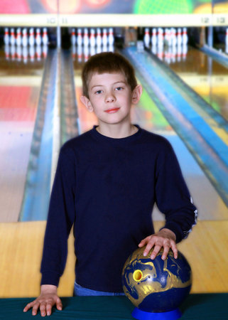 boy bowlerの写真素材