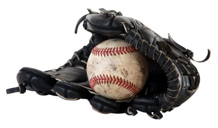 isolated baseball gloveの写真素材