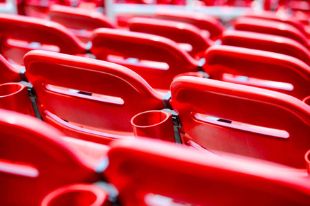 red stadium seatsの写真素材