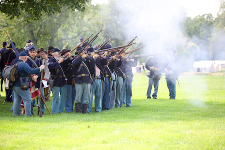 Galesburg IL, USA - August 22, 2010 - The Battle of Shiloh heritage daysのeditorial素材