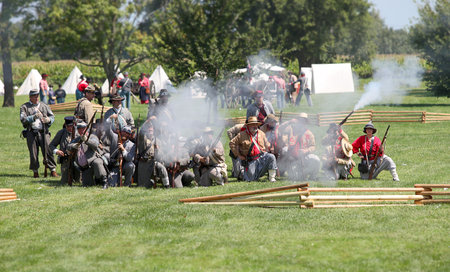 Galesburg IL, USA - August 22, 2010 - The Battle of Shiloh heritage daysのeditorial素材