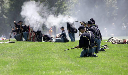 Galesburg IL, USA - August 22, 2010 - The Battle of Shiloh heritage daysのeditorial素材