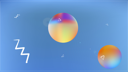 Clear space fantasy. Background texture, modern. Minimal colorific illustration.  Cyan colored background.  Breezy colorful new abstraction. Colorful space background theme.のイラスト素材